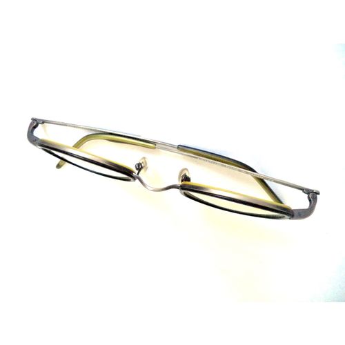 New Kio Yamato Eyeglasses UNISEX Black Titanium IC-106 Silver Glasses Japan