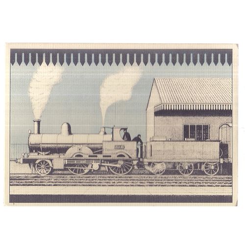 'ROWLAND HILL' 1886 Steam Engine unused vintage postcard Midlands Postal boar =