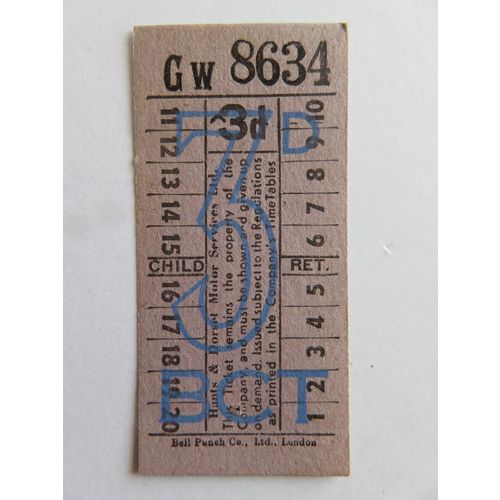 Hants & Dorset Motor Services Ltd Bus Ticket #3