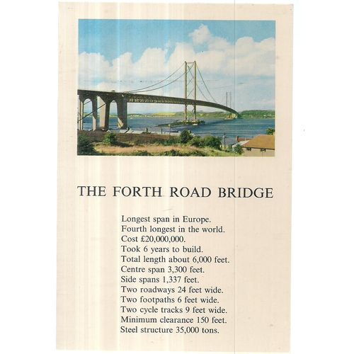 FORTH ROAD BRIDGE, EDINBURGH, SCOTLAND ..unused postcard by W.S.Thomson =