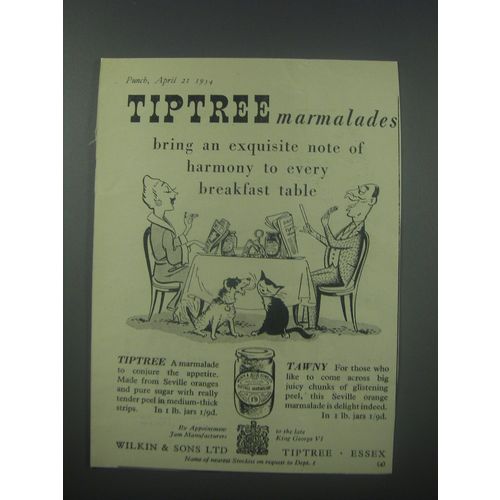 1954 Tiptree Marmalades Ad - Tiptree marmalades bring an exquisite note