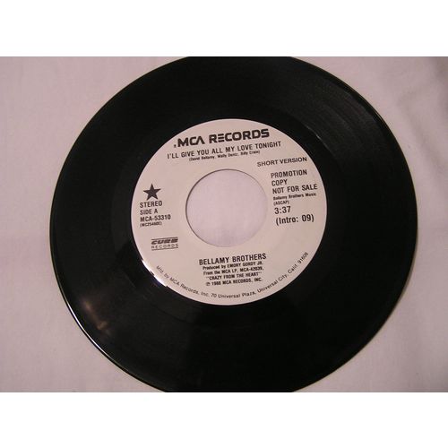 The Bellamy Brothers Promo 45-I'LL GIVE YOU ALL MY LOVE TONIGHT LONG/SHORT