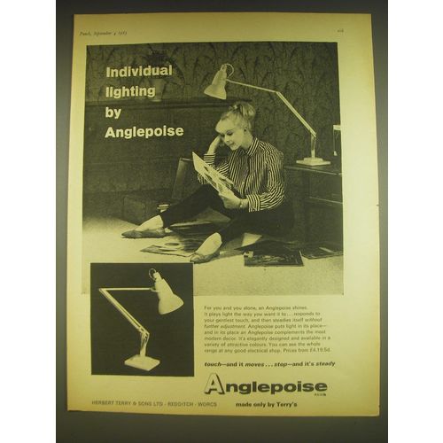 1963 Anglepoise Lamp Advertisement - Individual lighting by Anglepoise