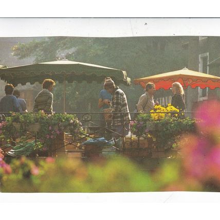 Marche au fleurs Annecy Haute Savoie France Postcard unused VGC