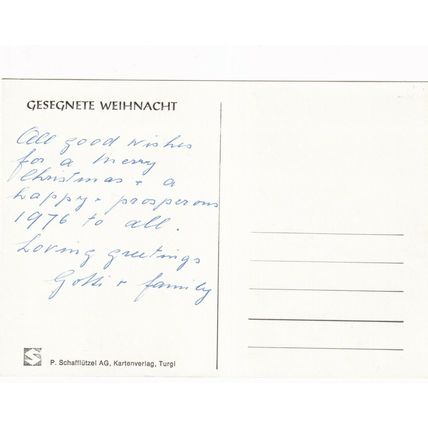 Christmas Greetings Germany Postcard unposted VGC