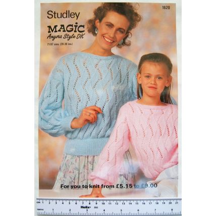 Vintage: Studley 1620 mother & daughter sweaters, DK