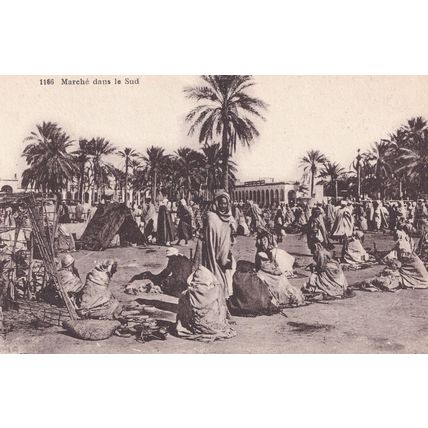 Marche Dans Le Sud African Markets Old Postcard