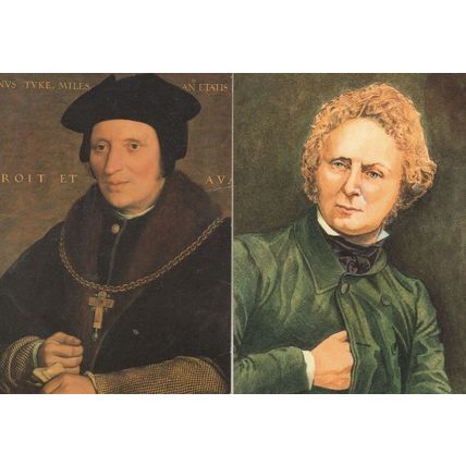 Brian Tuke Henry Cole 2x Royal Mail Portrait Painting Postcard s