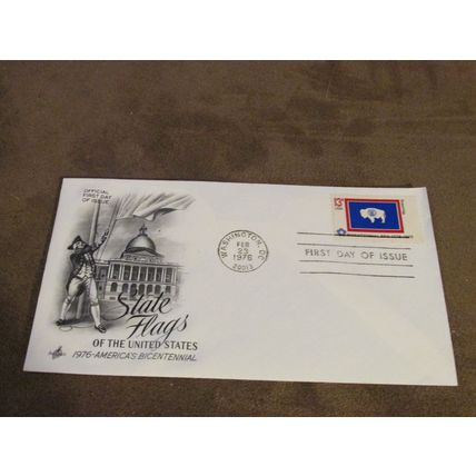 1976 USA / United States FDC Cover -American State Flags series - Wyoming