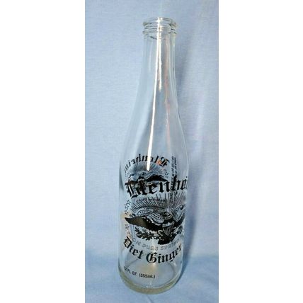Blenheim Diet Ginger Ale empty bottle! Clear/Black lettering. 12 oz. Fast Ship!