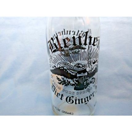 Blenheim Diet Ginger Ale empty bottle! Clear/Black lettering. 12 oz. Fast Ship!