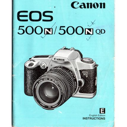 1996 Canon EOS 500N 500N QD Instruction Manual English