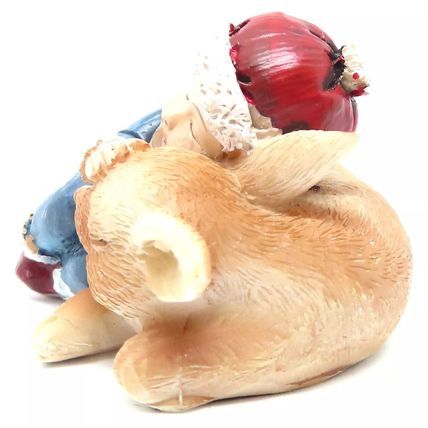 Miniature Christmas Fairy Sleeping with a Fawn Figurine 4 CM Ornament Gift Home