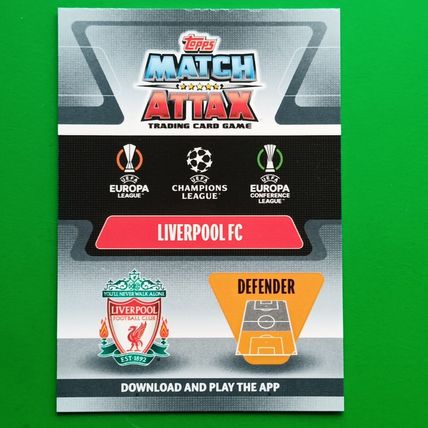 Virgil van Dijk 100 Club Topps Match Attax Chrome 2021/22 Card #191