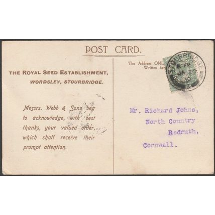 Webbs' Diadem Aquilegia, 1910 - Webb & Sons Postcard