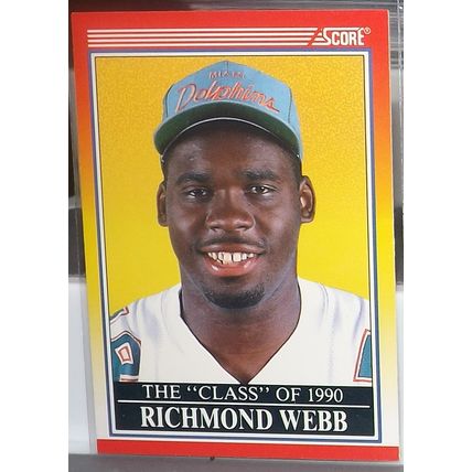 1990 Score RICHMOND WEBB (Dolphins) Class of 1990 Rookie card #611