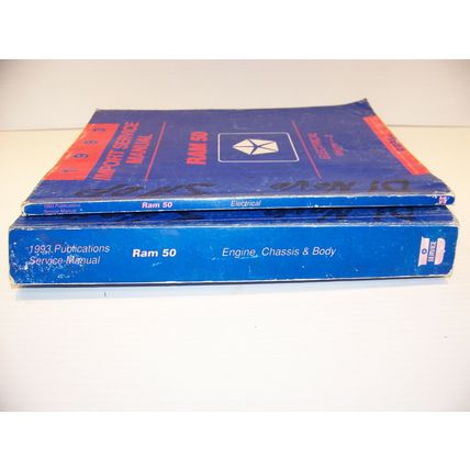 1993 DODGE RAM 50 ENGINE CHASSIS BODY & ELECTRICAL SERVICE MANUALS VOL 1 VOL 2