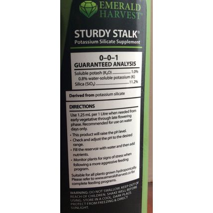 Emerald Harvest Sturdy Stalk Potassium Silicate Silicon Additive 0.95L