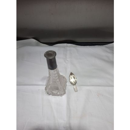 Vintage Perfume Bottle with metal neck