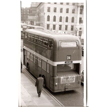 Black & White Photograph of London Transport - CUV 28C