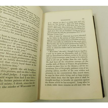 Antique Leather Book Walter Scott Waverley Woodstock 1832 Vol 1 Waverley XL