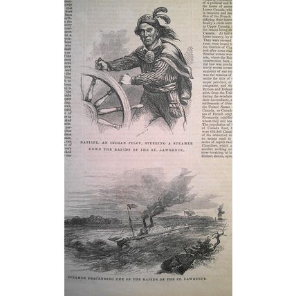 A Trip to Canada - Story & 8 Prints - Ballou's Pictorial, June 6, 1857. Original