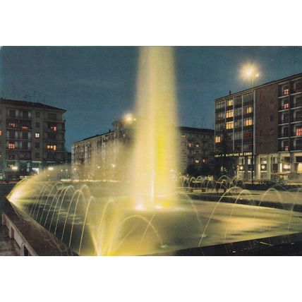 Cuneo Piazza Europa Italy Postcard used creased