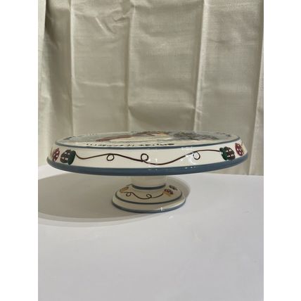 Christmas Cake Plate/Platter By Season Bright - Footed Cake Plate - Let it Snow