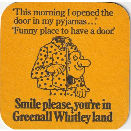 BEER MAT - GREENALL WHITLEY BREWERY - LOCAL BITTER - (Cat No 362) - (1976)