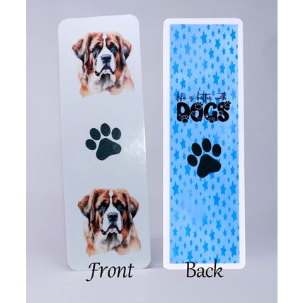 St Bernard Bookmark - Fully Laminated 300gsm Bookmark - Bookish Gift