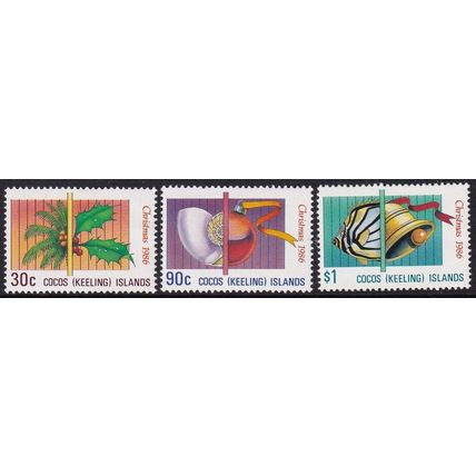 Cocos (Keeling) Islands 1986 SG 155-7 MM - Christmas (E-847 (12))
