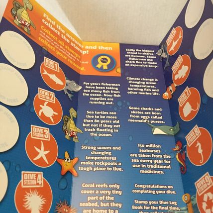 Lego Land Foldout Program and Sea Life Dive Log Book