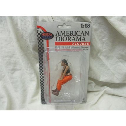 HipHop Girls Figure 4 Orange Black American Diorama 1:18 Female Lady 4" Figure