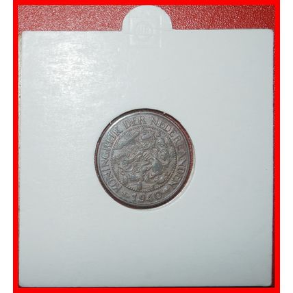 Ⰶ RAMPANT LION (1913-1941): NETHERLANDS★1 CENT 1940! HOLDER★LOW START★NO RESERVE