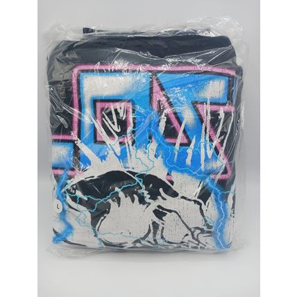Lost Hills Hoodie - Lightning Skull - Black And Blue - LH20011