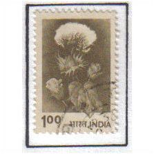 1979 INDIA COTTON PLANT 1R BISTRE BROWN F/U SG929B
