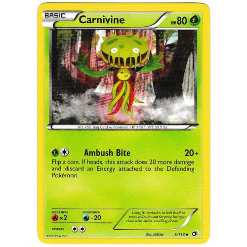 Pokemon B&W Legendary Treasures - #5/113 - Carnivine