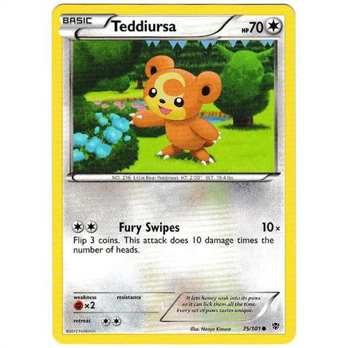 Pokemon Black & White Plasma Blast - #75/101 - Teddiursa