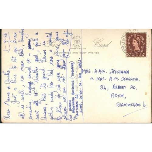 Masons Alpha Postcard 1956 - Sutton-On-Sea, Lincolnshire, The Promenade - SNS9