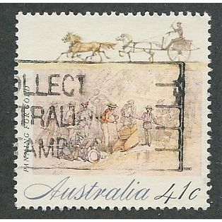 AUS 1990 41c 'COLONIAL DEVELOPMENT- PANNING FOR GOLD' FINE USED (EBID42-663)