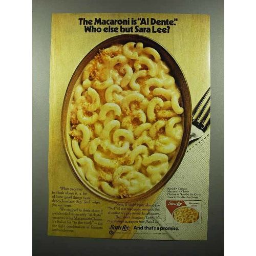 1974 Sara Lee Macaroni Ad - Al Dente