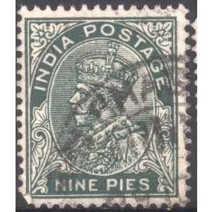 India 1932 - SG233 - 9p green - KGV - used