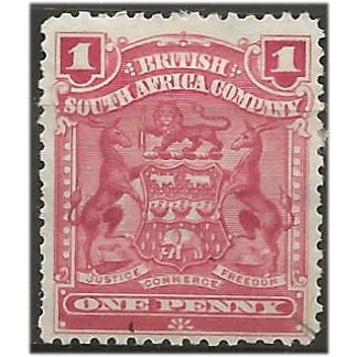 Rhodesia 1898 SG78 1d Rose Mounted Mint . ..