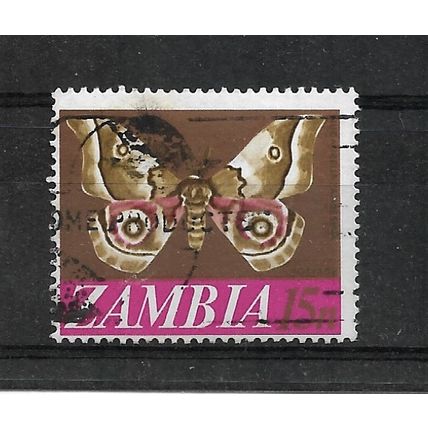 Zambia.SG135 15n Imbrasia Zambesina (moth).Fine Used.Aug21d