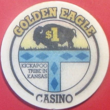 Golden Eagle. $1 Casino Chip. Horton, KS. W73.