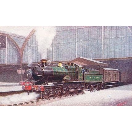 Stanley Baldwin Paddington Station London 4-4-0 Express Train Rail Old Postcard