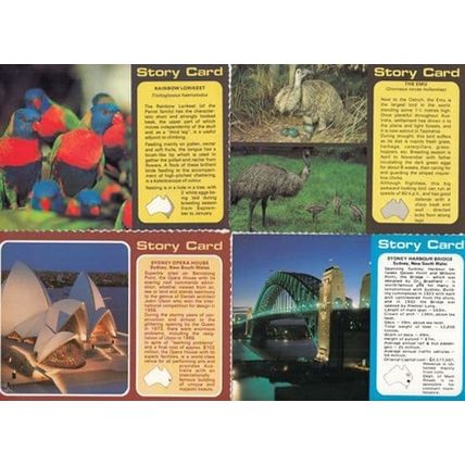 Emu Sydney Opera House Bridge Rainbow Lorikeet 4x Australia Story Postcard s