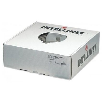 250 ft. Gray Intellinet Cat5e Bulk Cable - Stranded, 24 AWG, UTP, CM Rated, Easy