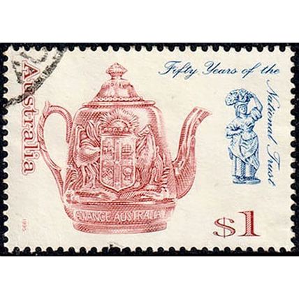 Australia 1995 National Trust $1.00 Used Stamp Kettle