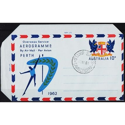 Australia. Aerogramme. 1962 10d Perth Used